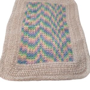 Handmade Crochet Baby Blanket Multi Color in the middle